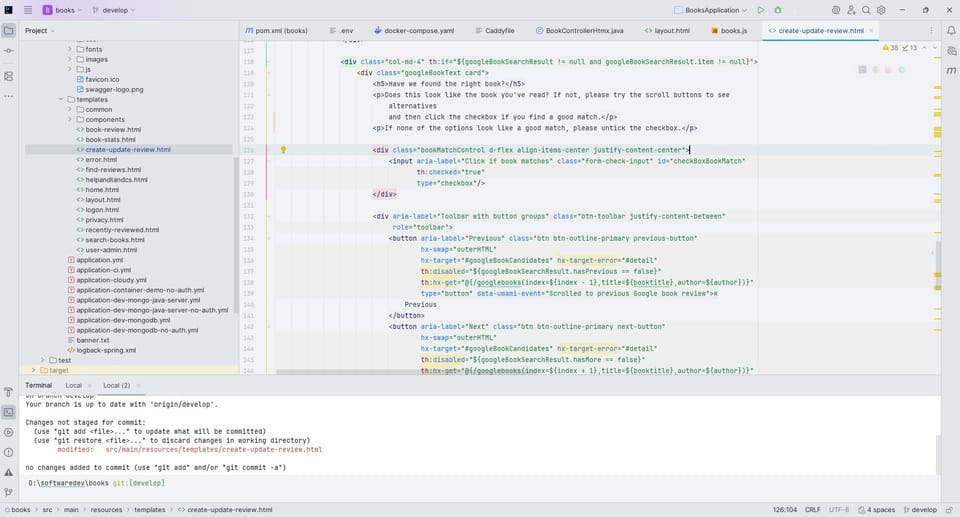HTMX with Java Spring Boot and Thymeleaf
